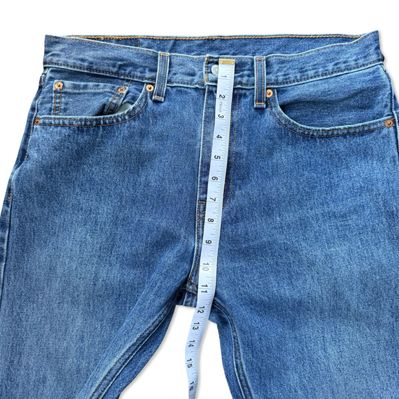 Levi’s 505 Men’s Jeans W32 L30 Straight Leg Blue Denim Classic Fit Zip Fly - Picture 11 of 16